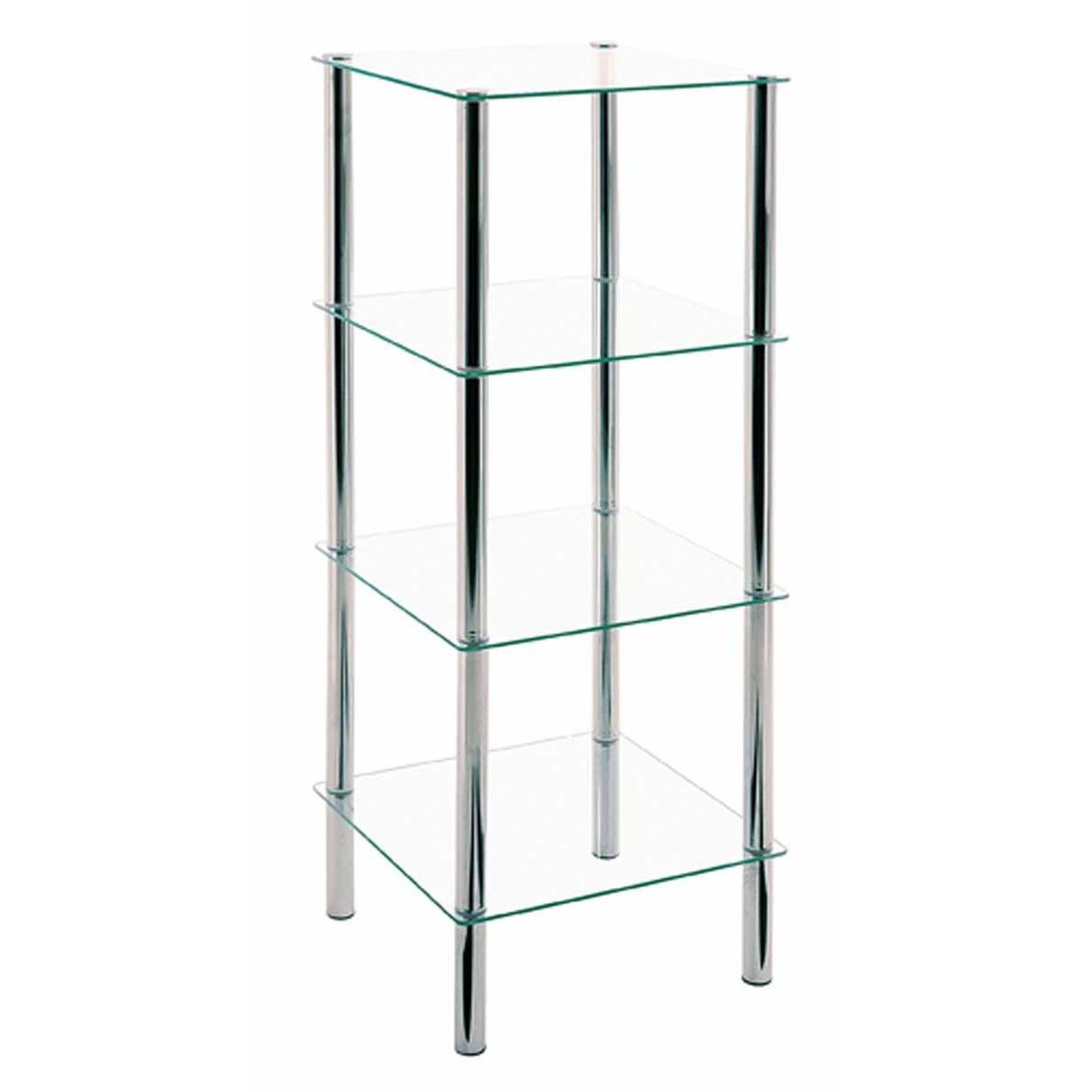 Paris Prix Étagère 4 Niveaux en Verre  Eliot  107cm Transparent