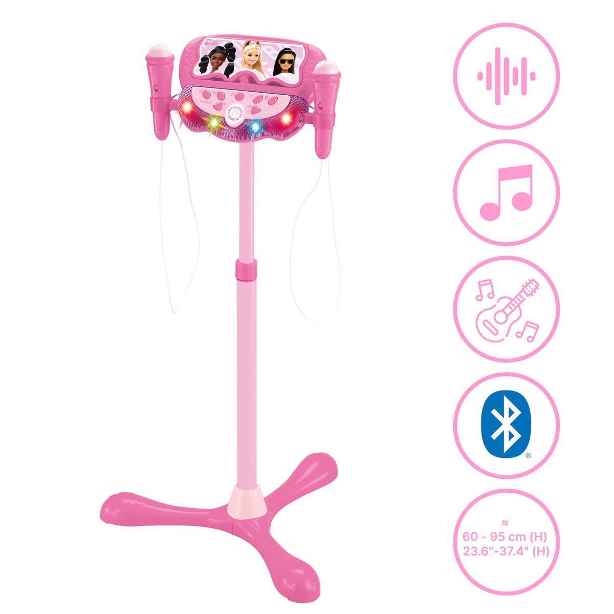Voir la diapositive 2 : Lexibook Microphone sur pied Enceinte Bluetooth Barbie