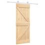 Voir la diapositive 2 : VIDAXL Porte coulissante et kit de quincaillerie 80x210 cm pin massif