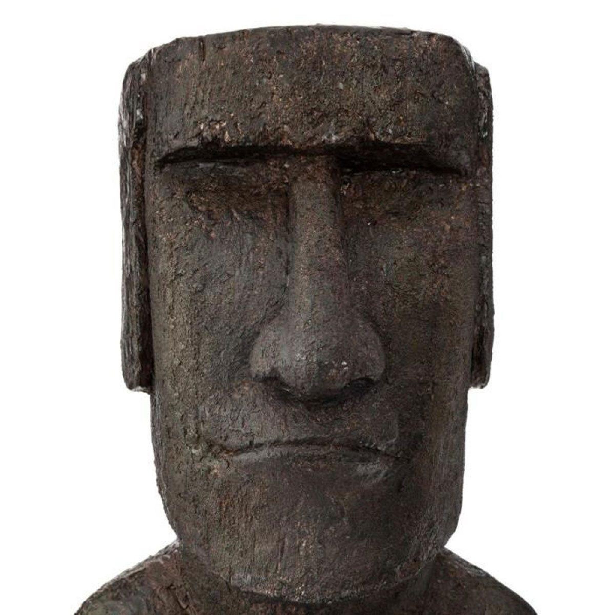 Voir la diapositive 2 : ATMOSPHERA Statue en Résine  Île de Pâques  80cm Marron