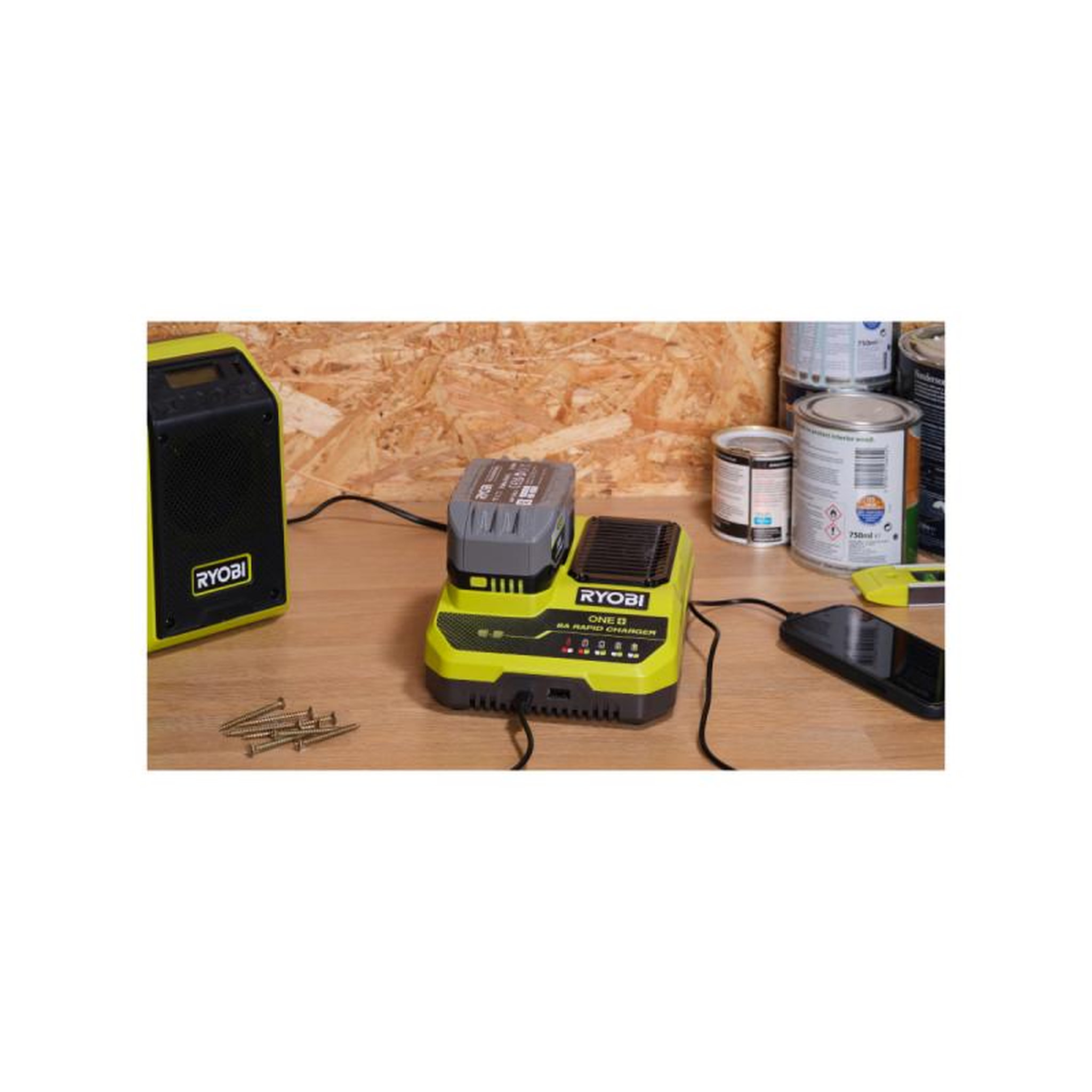Voir la diapositive 2 : Ryobi Chargeur rapide ryobi 18v one+ - 8.0ah - rc18180