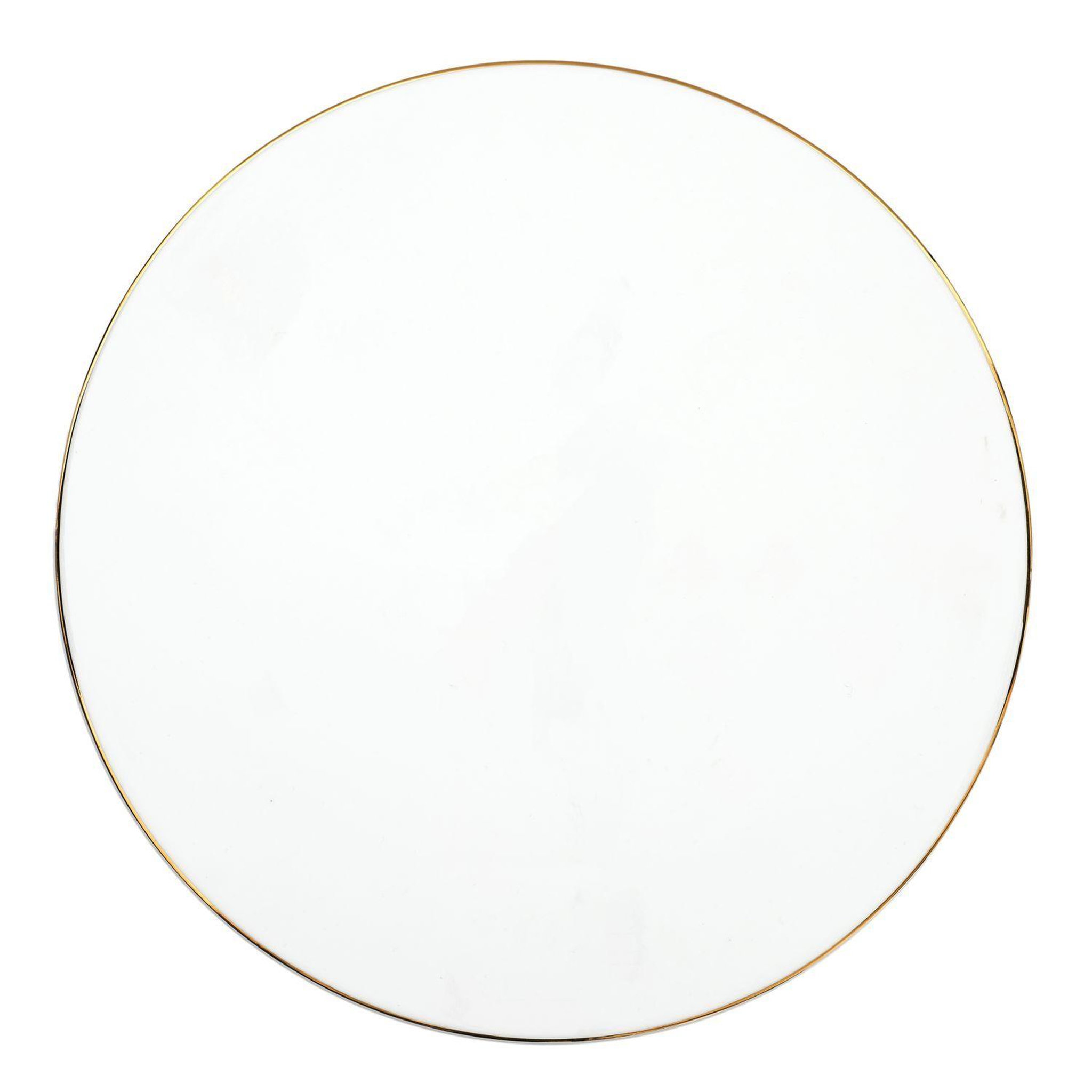 Voir la diapositive 4 : The Home Deco Factory Support à gâteau en porcelaine - blanc et doré