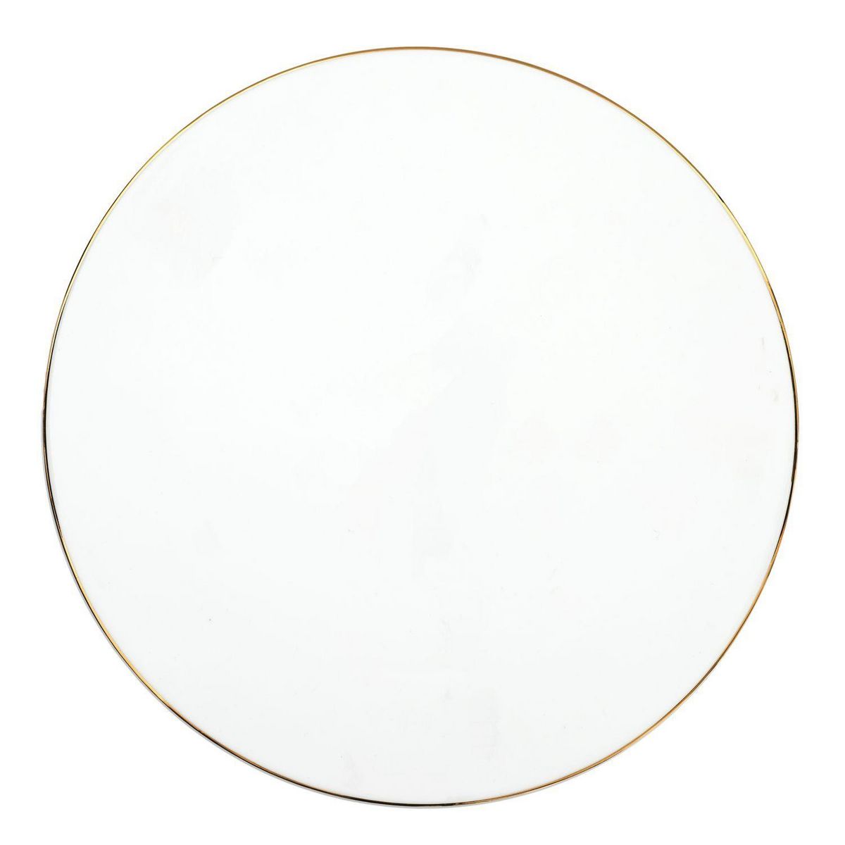 The Home Deco Factory Support à gâteau en porcelaine - Blanc et doré