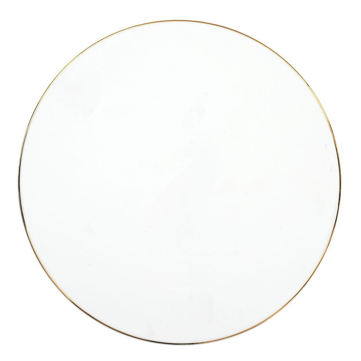 The Home Deco Factory Support à gâteau en porcelaine - Blanc et doré