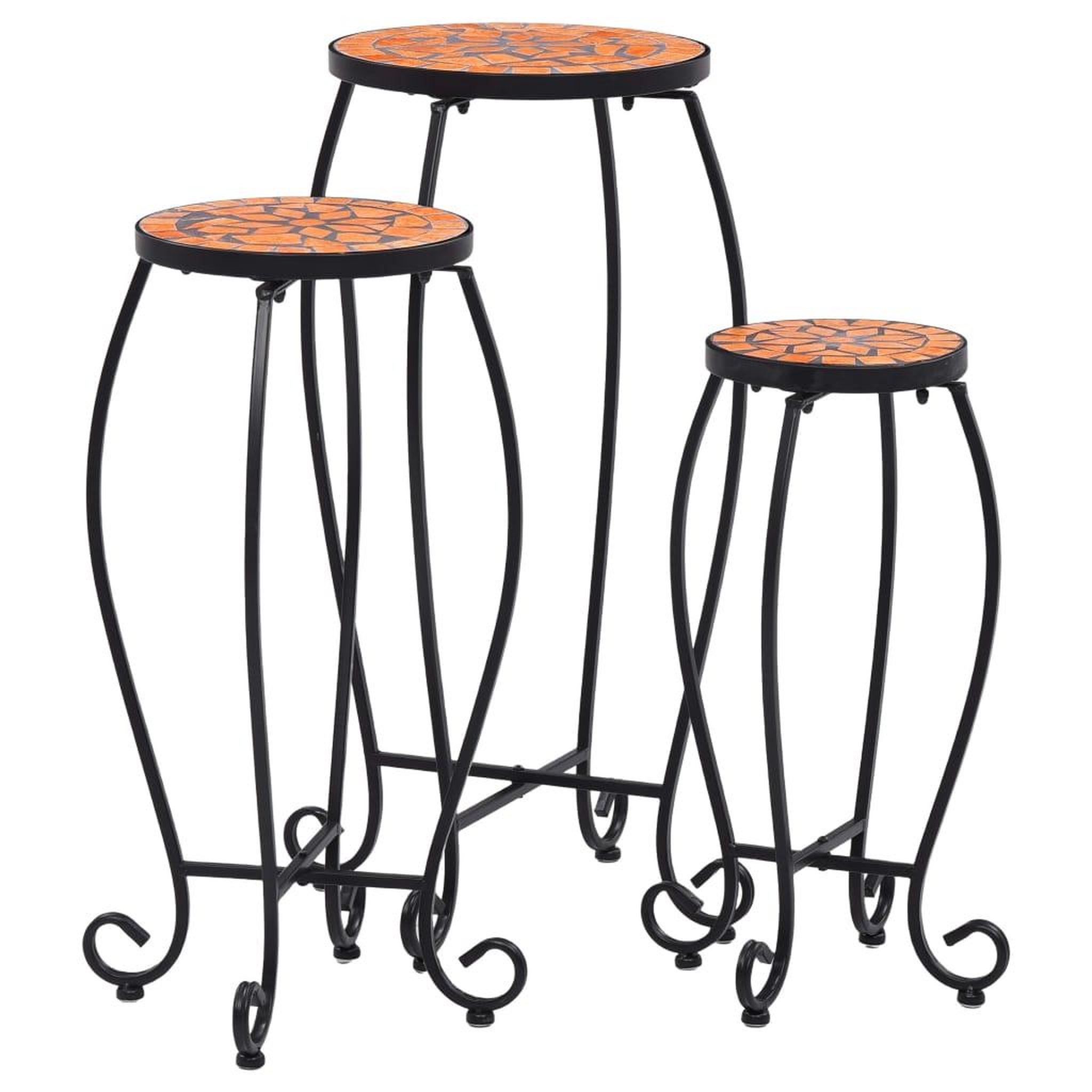 VIDAXL Tables mosaïque 3 pcs Terre cuite Ceramique