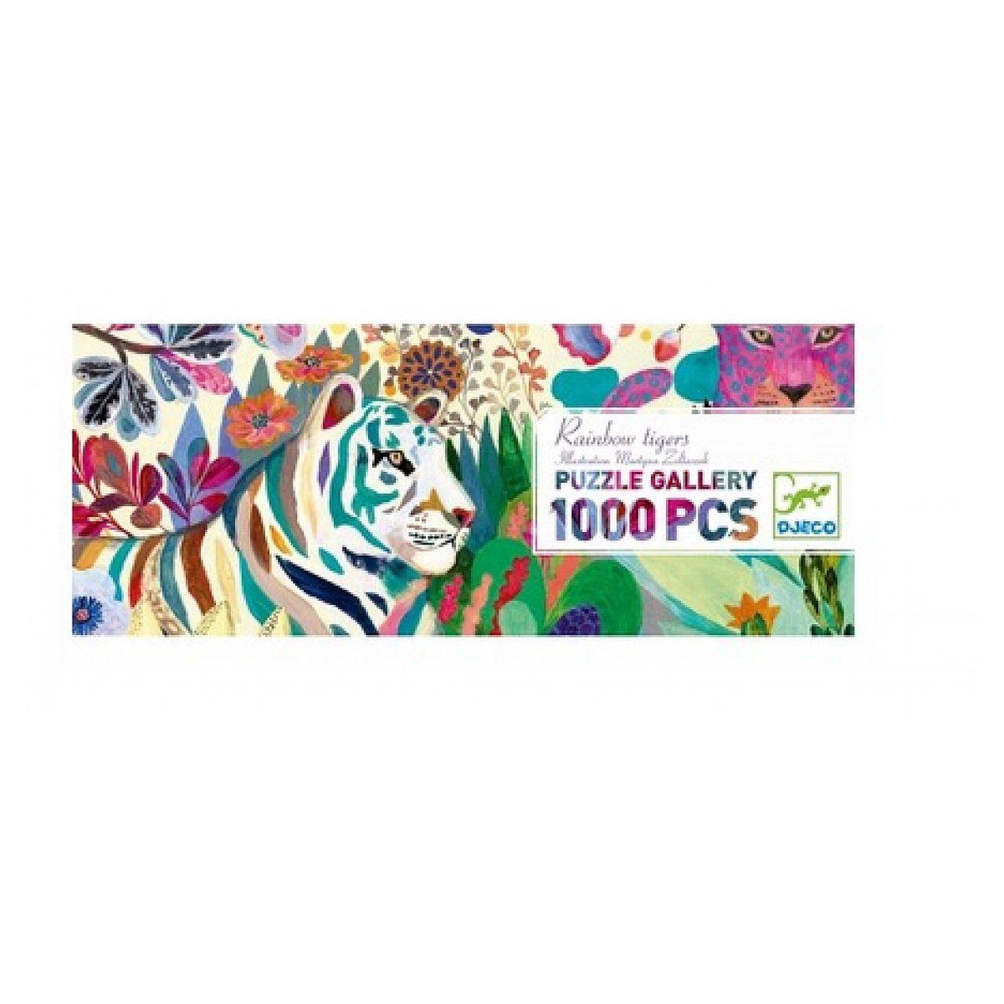 Voir la diapositive 2 : Djeco Puzzle rainbow tigers 1000 pcs