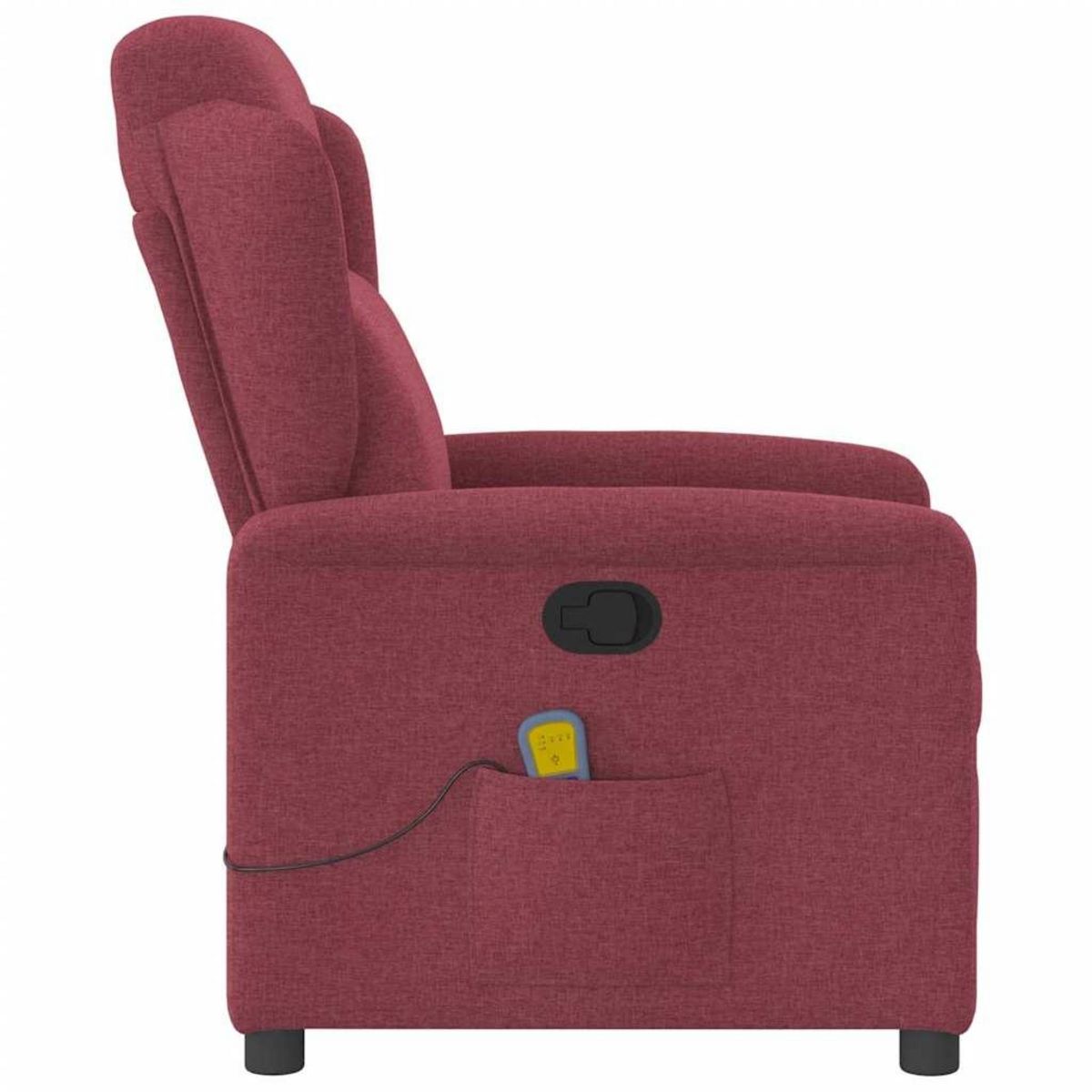 VIDAXL Fauteuil de massage inclinable Rouge bordeaux Tissu