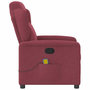 Voir la diapositive 4 : VIDAXL Fauteuil de massage inclinable Rouge bordeaux Tissu