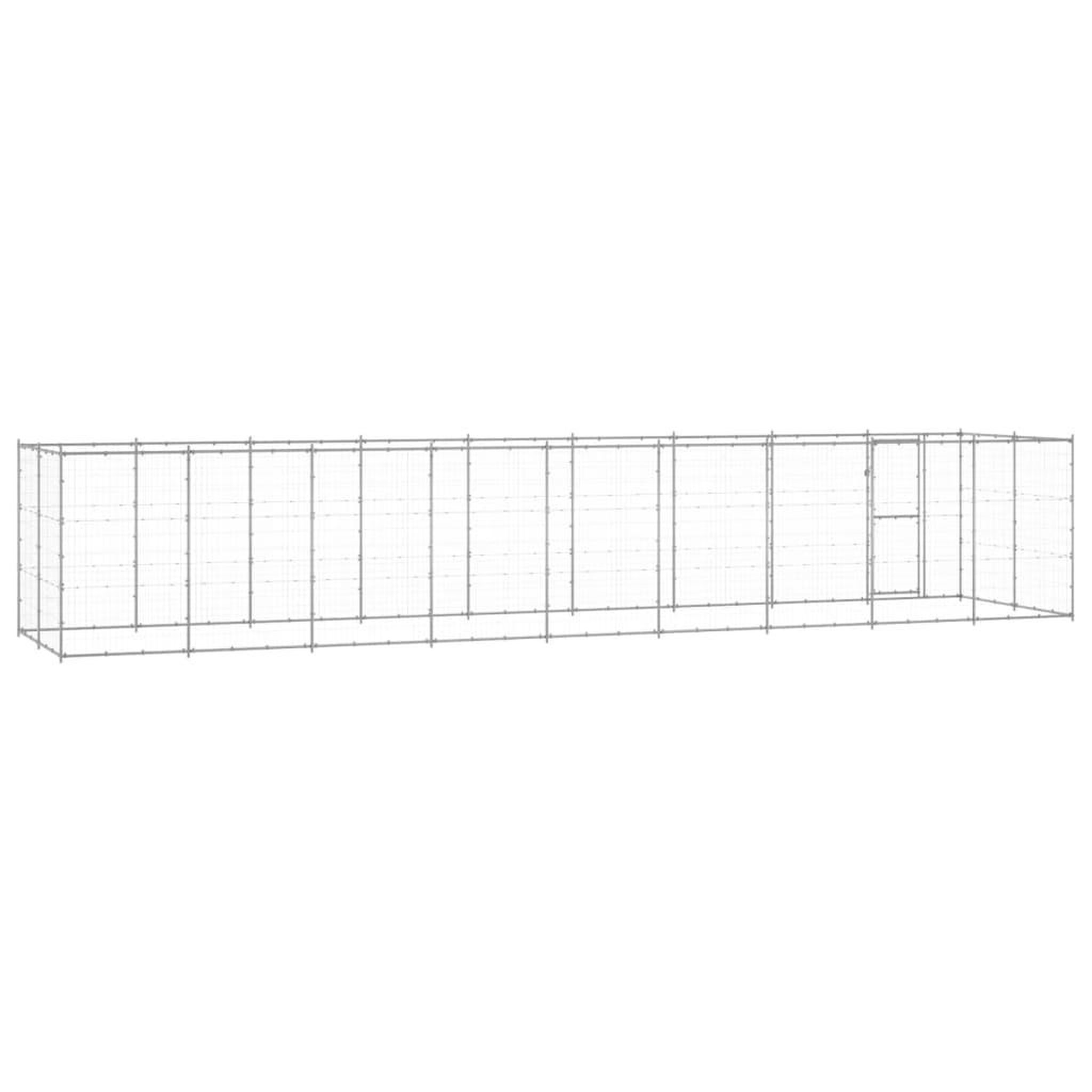 Voir la diapositive 4 : VIDAXL Chenil exterieur Acier galvanise 21,78 m²