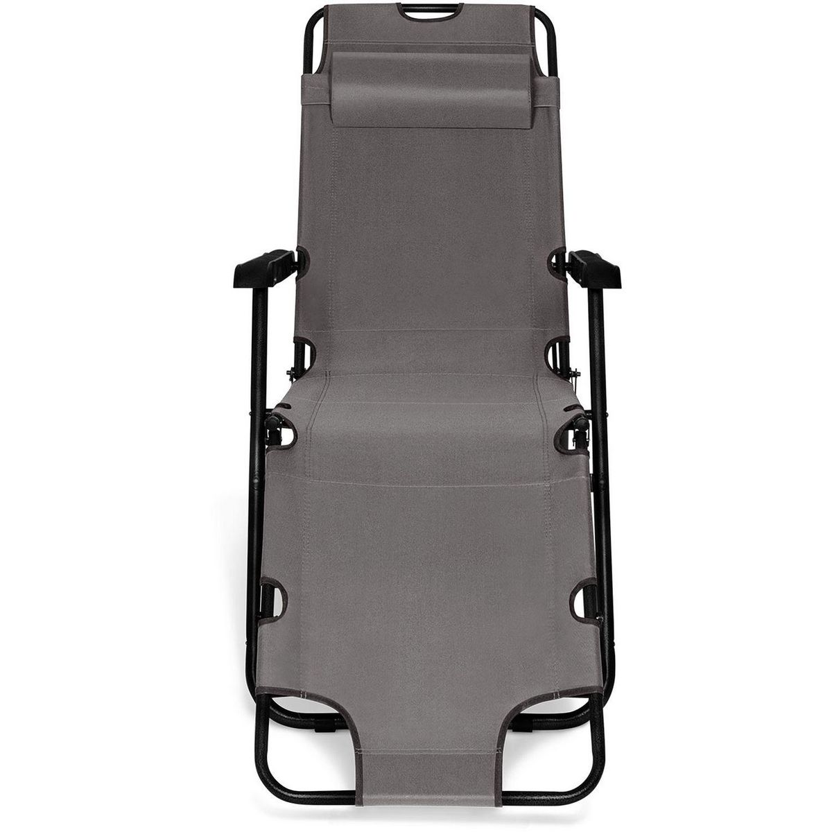 Inkazen Fauteuils relax 2 en 1 gris - Lot de 2