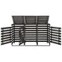Voir la diapositive 5 : VIDAXL Abri de poubelle triple 210x75x121 cm Bois de pin massif peint