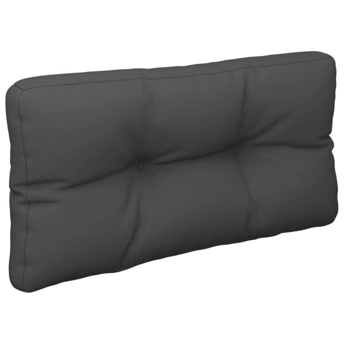 VIDAXL Coussins de palette lot de 2 noir tissu