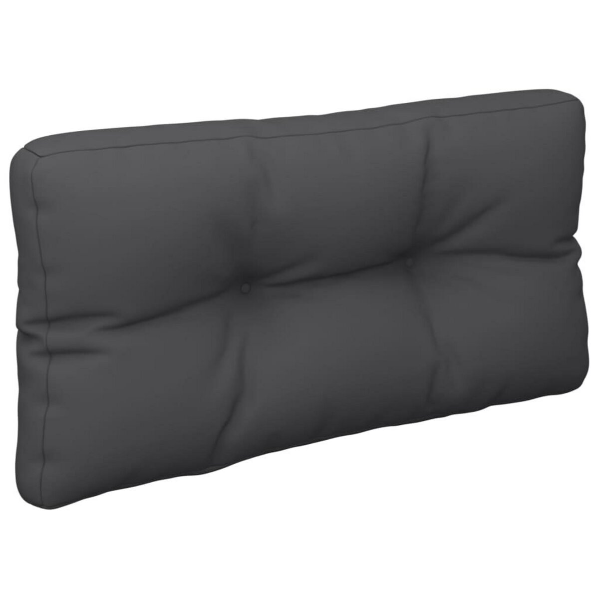 VIDAXL Coussins de palette lot de 2 noir tissu