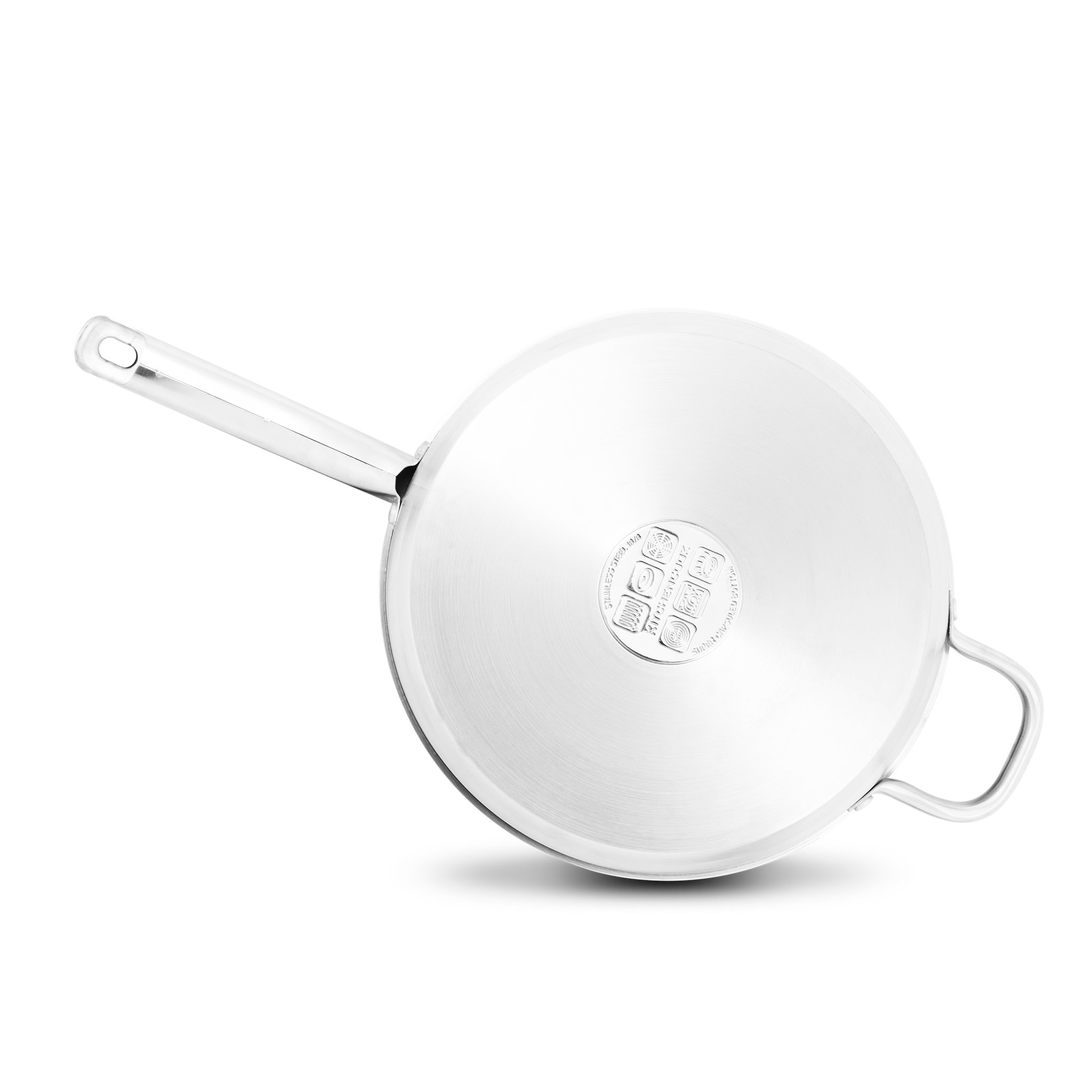 Voir la diapositive 5 : KITCHEN COOK Poêle acier inoxydable 28 cm induction PROFESSIONNEL