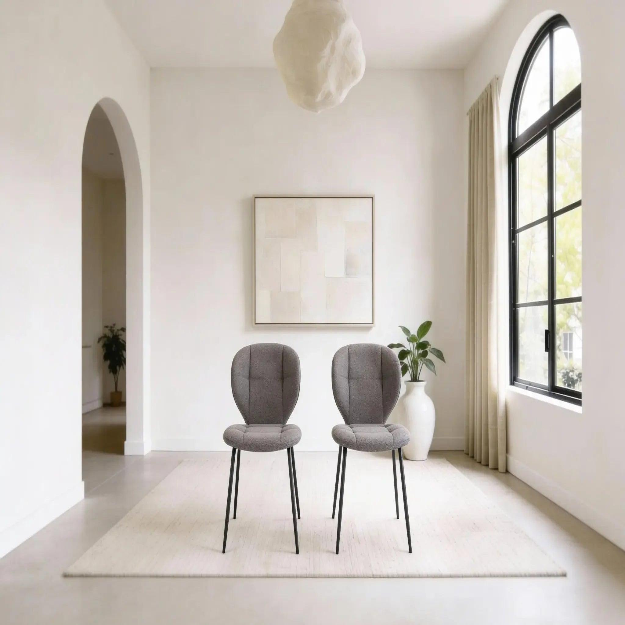 Voir la diapositive 2 : CASANOVA PARIS Porto - lot de 2 chaises pieds en métal noir