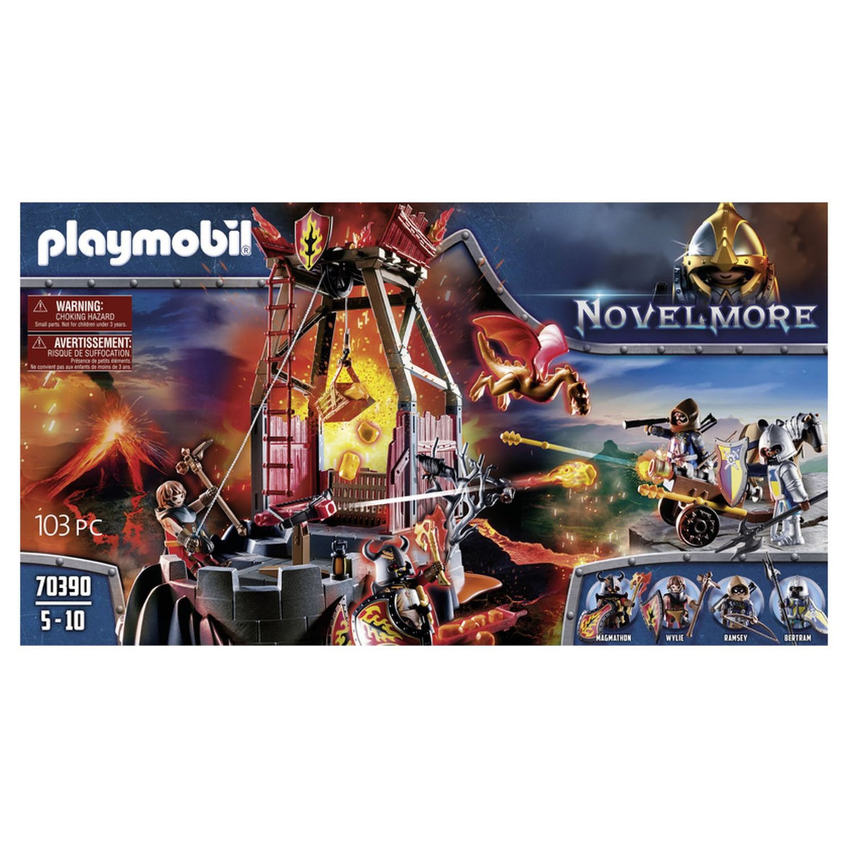 PLAYMOBIL 70390 - Novelmore - Mine de lave des Burnham Raiders