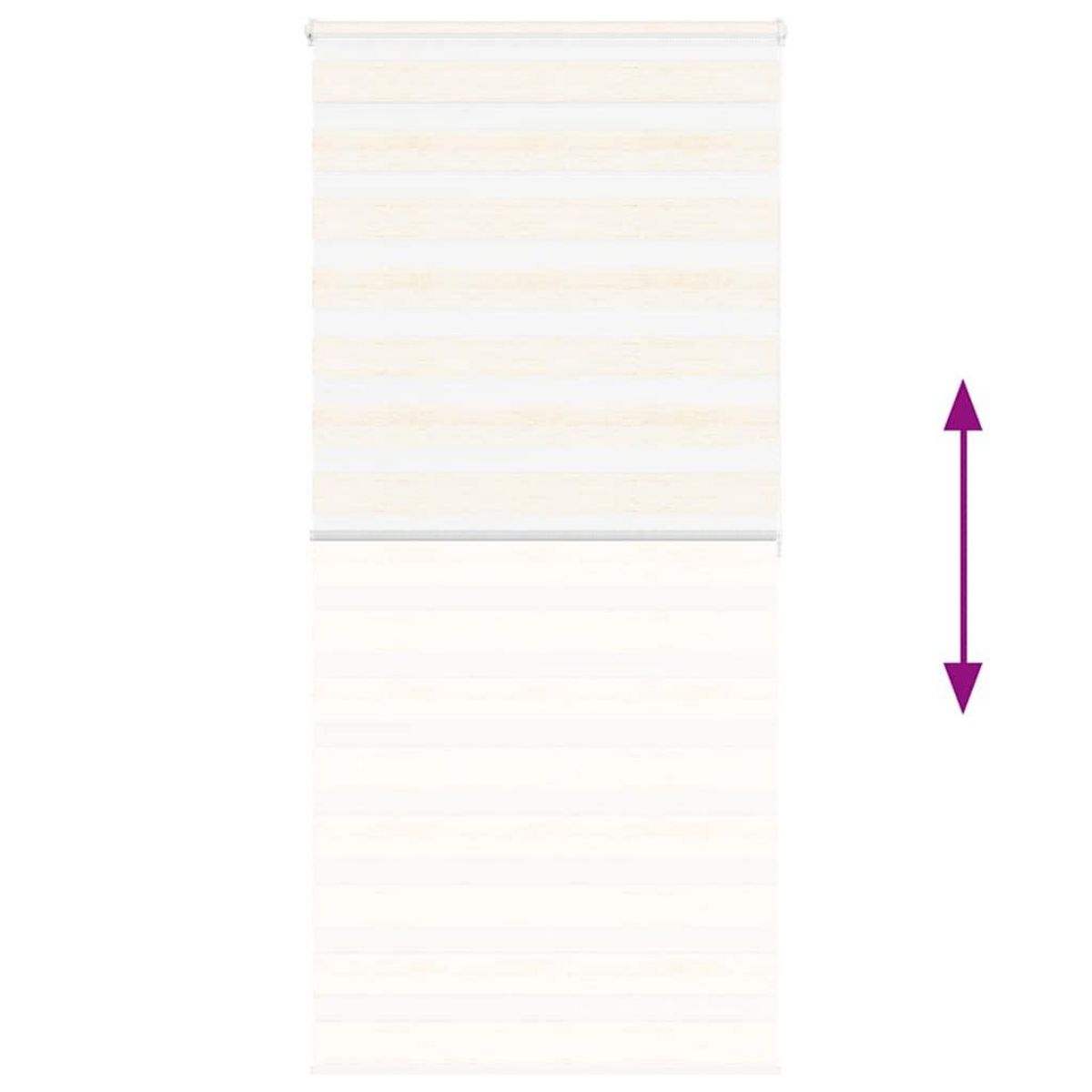 VIDAXL Store zebre beige marbre largeur du tissu 105,9 cm polyester