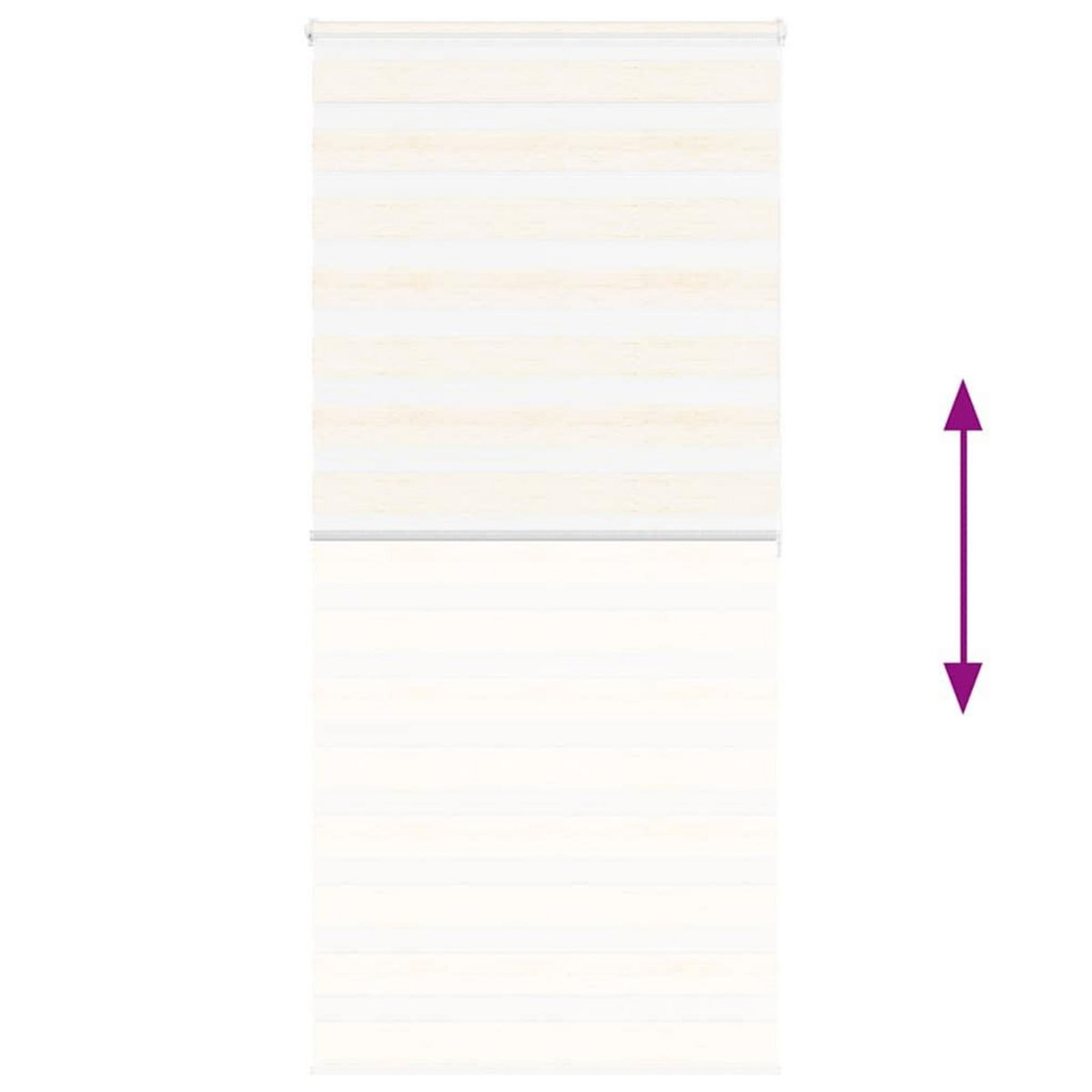 VIDAXL Store zebre beige marbre largeur du tissu 105,9 cm polyester