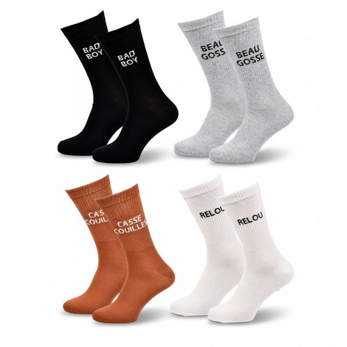 OZABI OZABI Chaussettes Homme Message Humoristiques Pack de 4 Paires