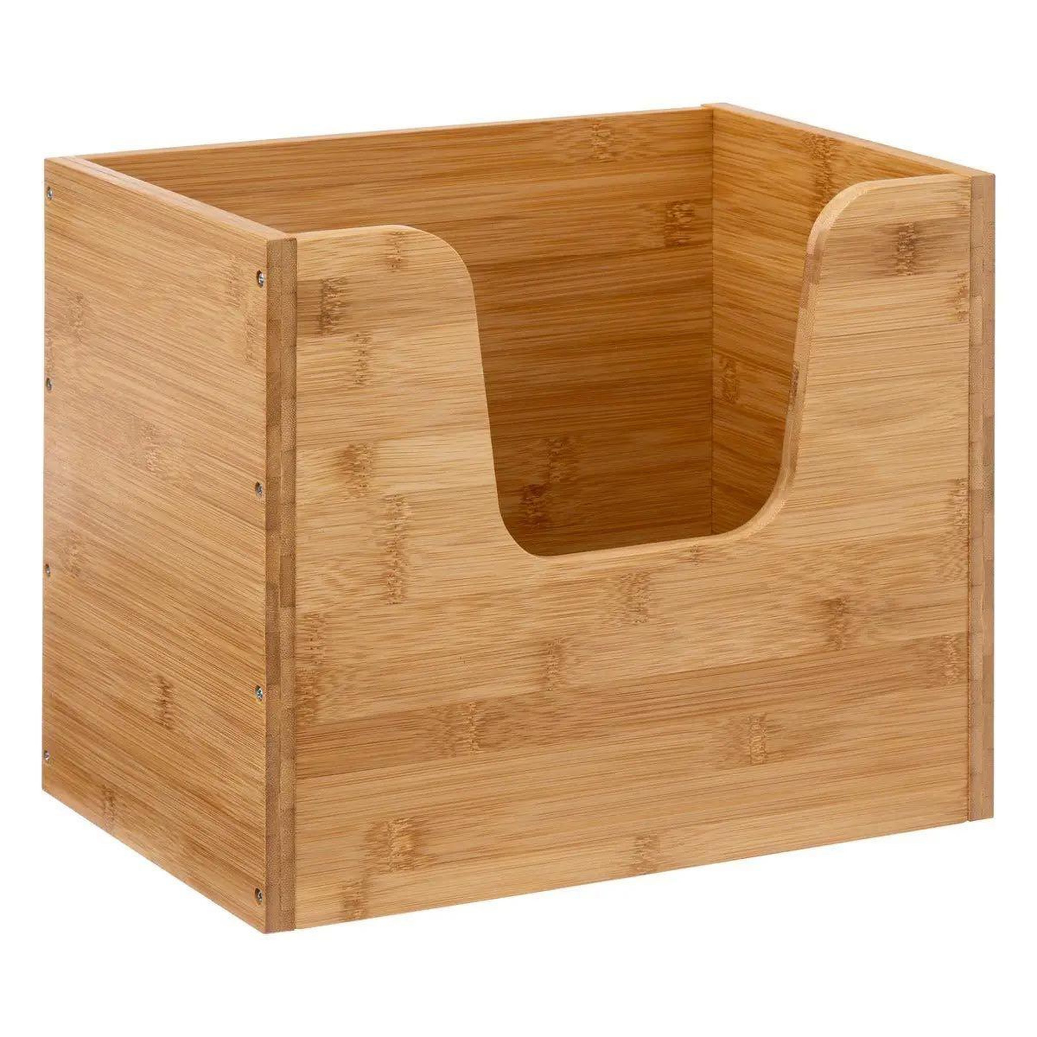 Voir la diapositive 1 : FIVE Panier de Rangement Empilable  Bambou  31cm Naturel