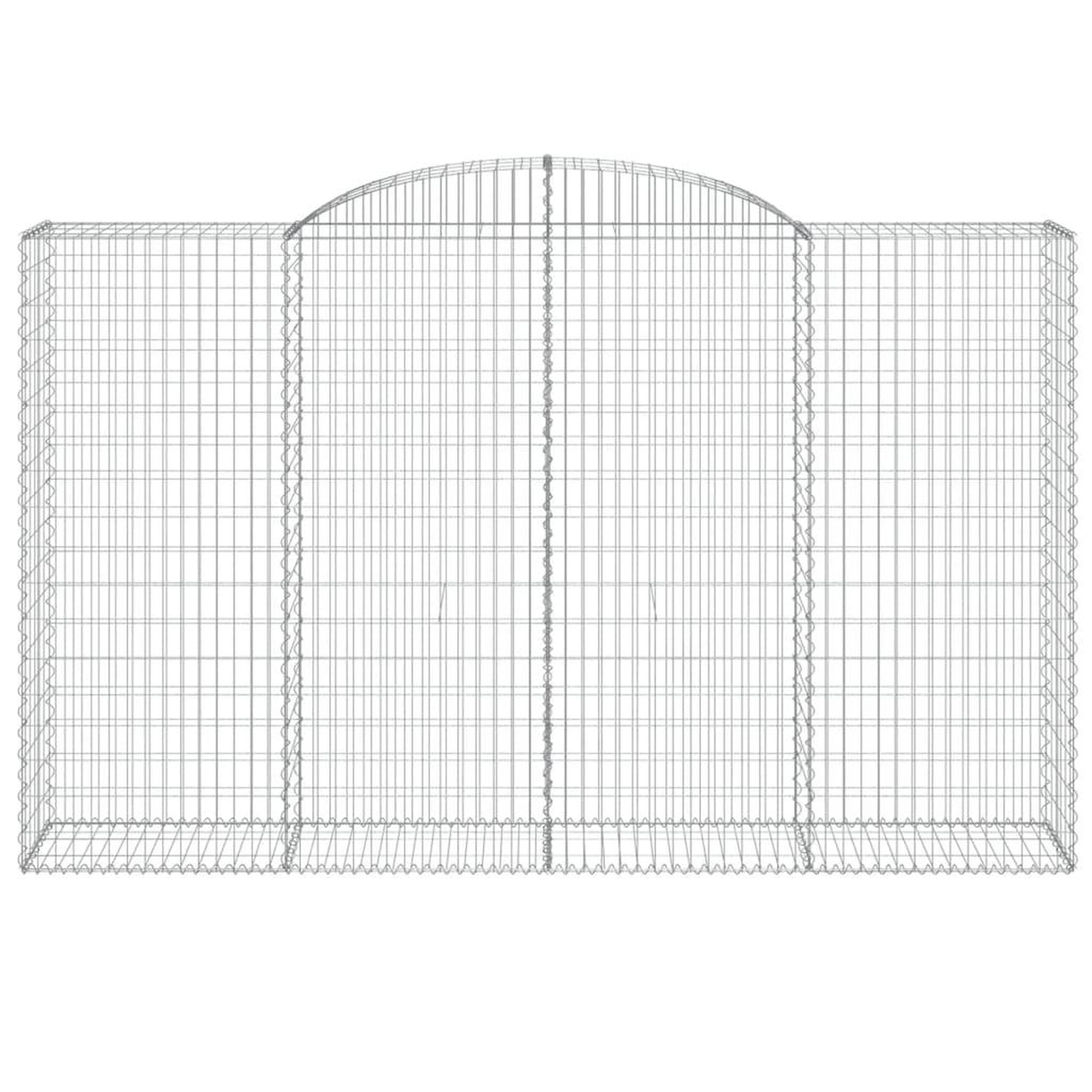 Voir la diapositive 4 : VIDAXL Paniers a gabions arques 10 pcs 300x50x180/200 cm fer galvanise