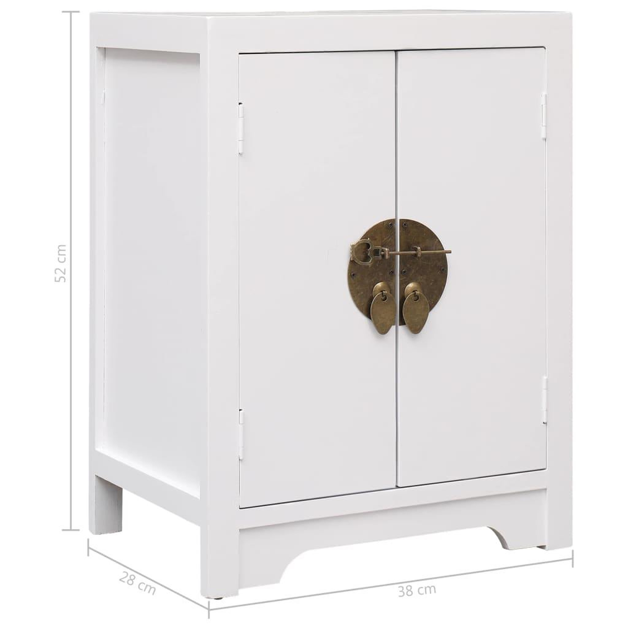 Voir la diapositive 6 : VIDAXL Table de chevet Blanc 38 x 28 x 52 cm Bois de Paulownia