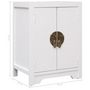 Voir la diapositive 6 : VIDAXL Table de chevet Blanc 38 x 28 x 52 cm Bois de Paulownia