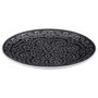 Voir la diapositive 2 : SECRET DE GOURMET Lot de 6 Assiettes Plates  Midnight Garden  26cm Noir