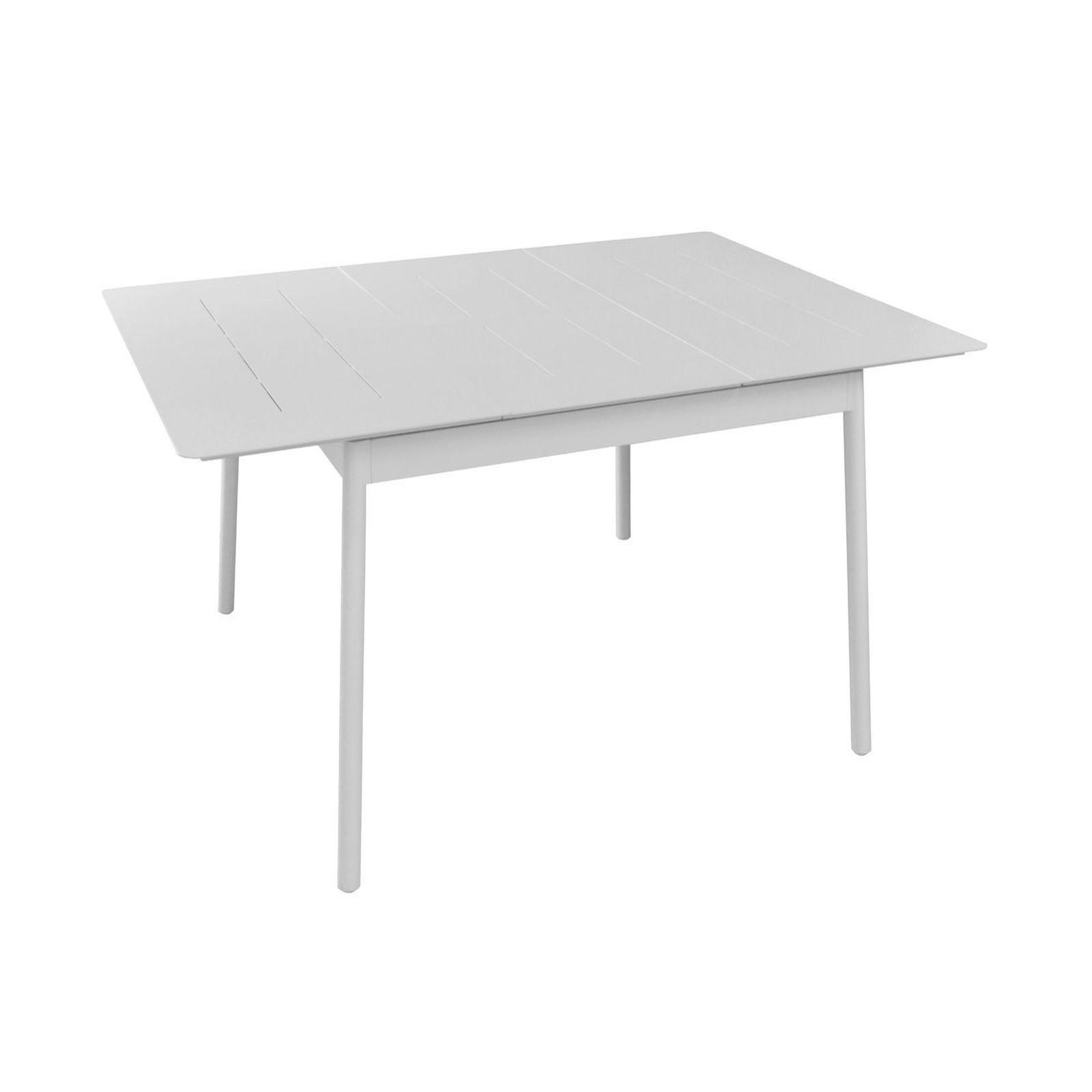 Proloisirs Table Dublin en aluminium - blanc - 140/200 x 140 cm