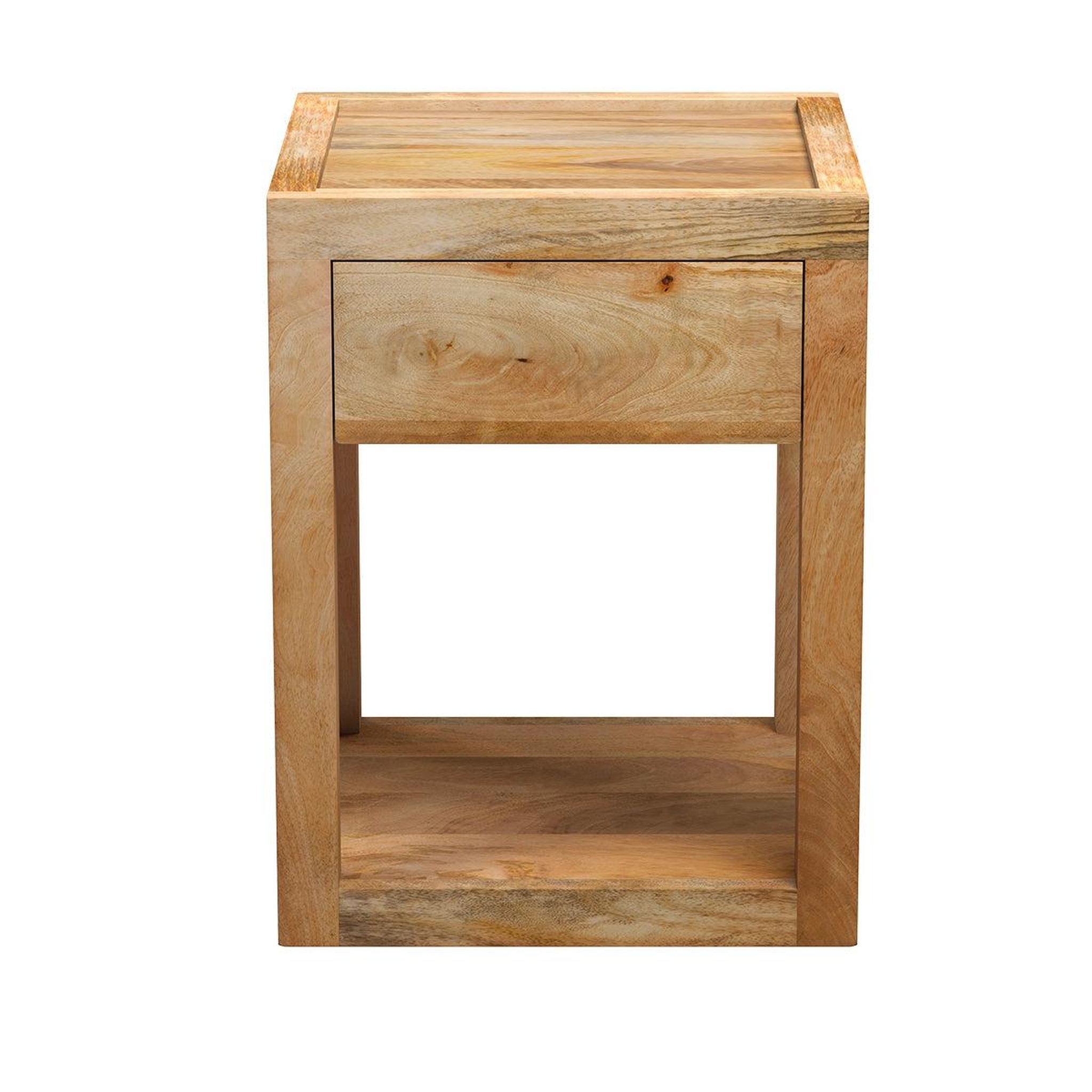 MAISON PAVANE Table de chevet 1 tiroir en bois de manguier-Jakarta