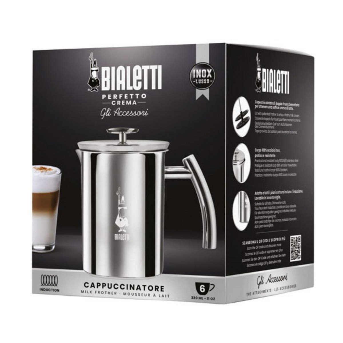 BIALETTI Emulsionneur à lait 330ml manuel - 0003990