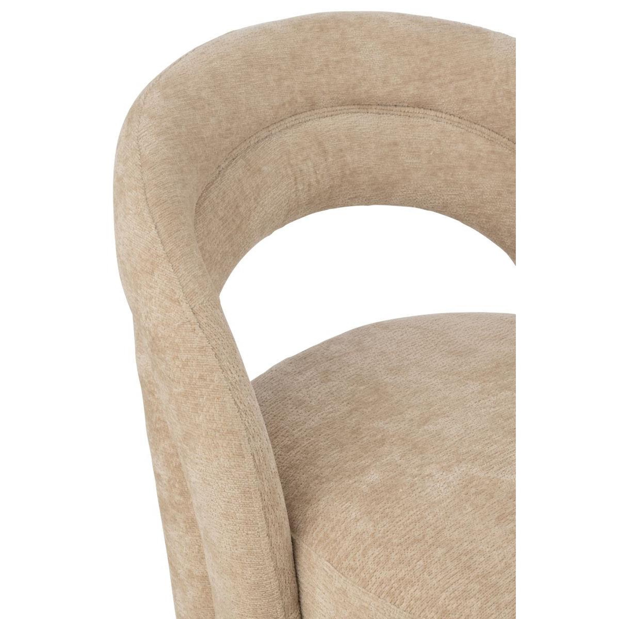 Voir la diapositive 5 : J-LINE Fauteuil design arrondi  anise  80cm beige