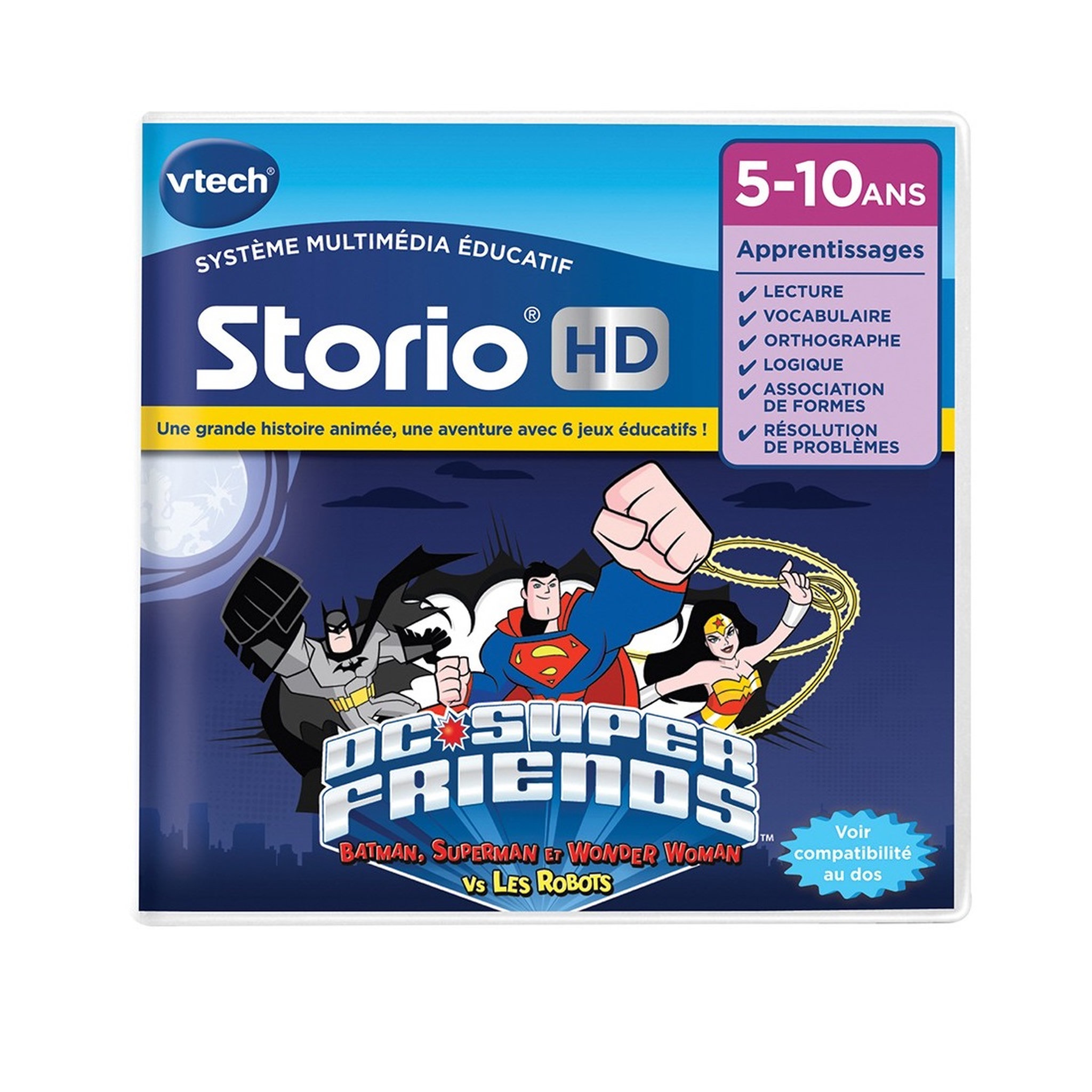 VTECH Jeu hd storio Batman, Superman et Wonder Woman pas cher - Auchan.fr