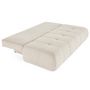 Voir la diapositive 2 : BEST MOBILIER Bowie - canapé 3 places convertible coffre + coussin rond inclus en tissu texturé