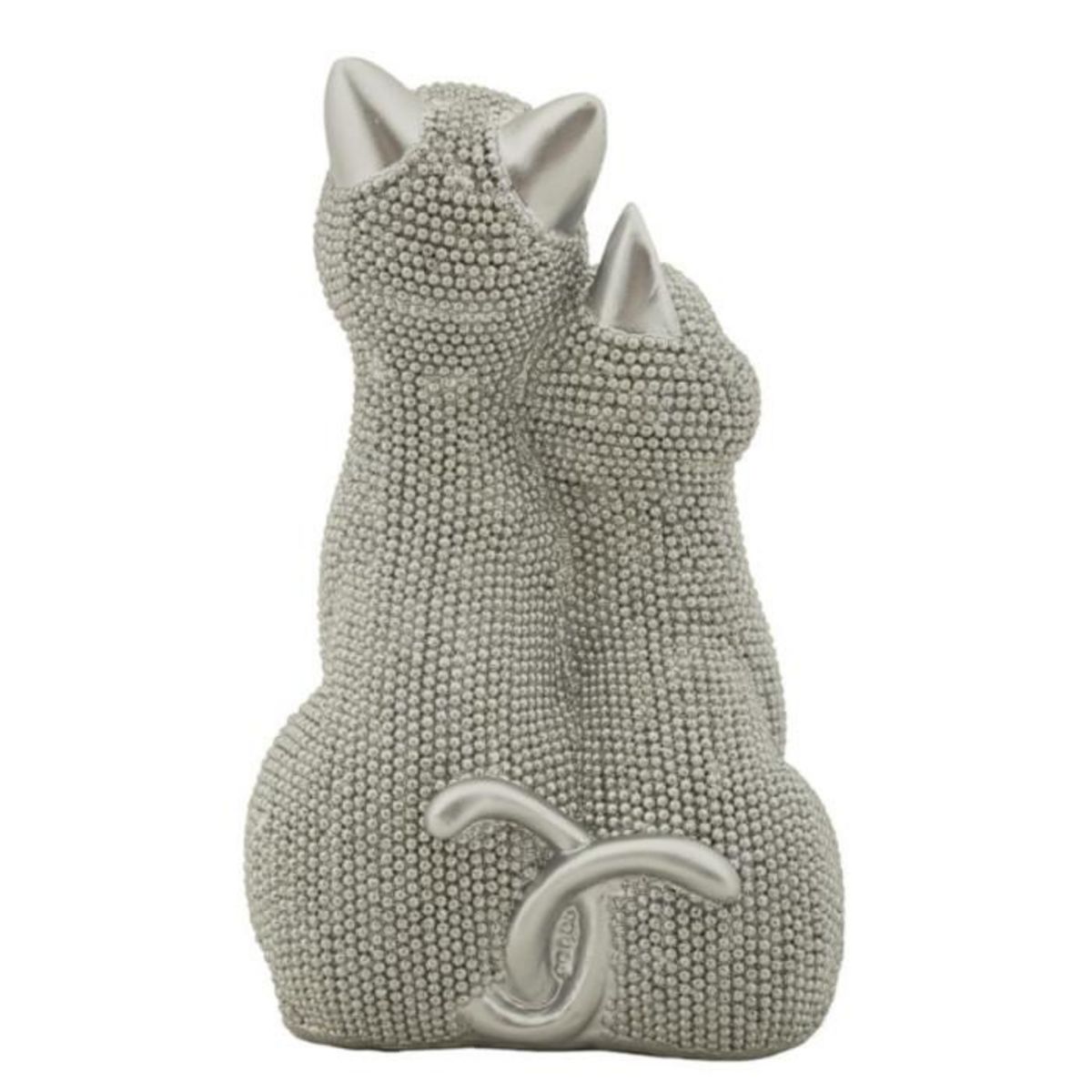 Paris Prix Statuette Déco Couple de Chat  Sparky  21cm Argent