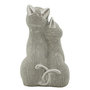 Voir la diapositive 2 : Paris Prix Statuette Déco Couple de Chat  Sparky  21cm Argent