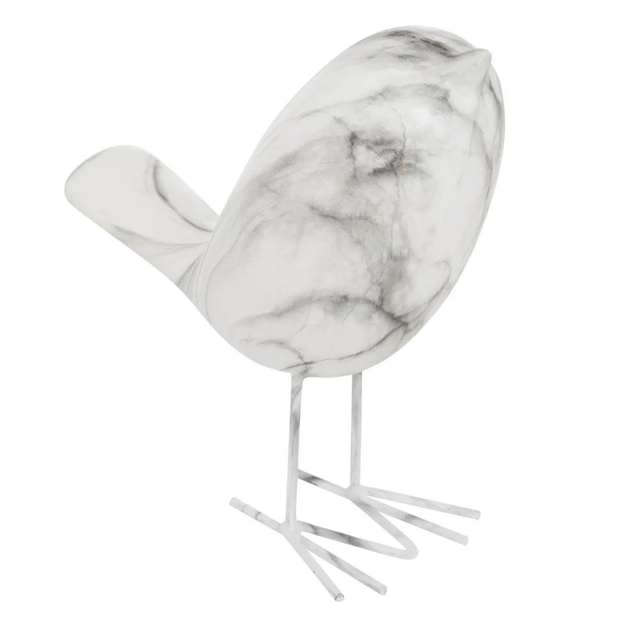 ATMOSPHERA Statuette oiseau en céramique  olen  19cm blanc