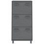 Voir la diapositive 3 : VIDAXL Armoire a chaussures HAMAR Gris fonce 59,5x35x117 cm Pin massif