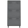 Voir la diapositive 3 : VIDAXL Armoire a chaussures HAMAR Gris fonce 59,5x35x117 cm Pin massif