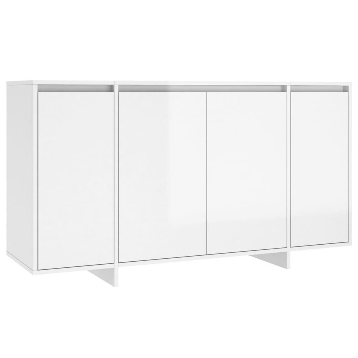 VIDAXL Buffet blanc brillant 135x41x75 cm bois d'ingenierie