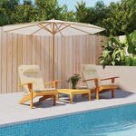 VIDAXL Coussins de chaise adirondack lot de 2 beige tissu oxford