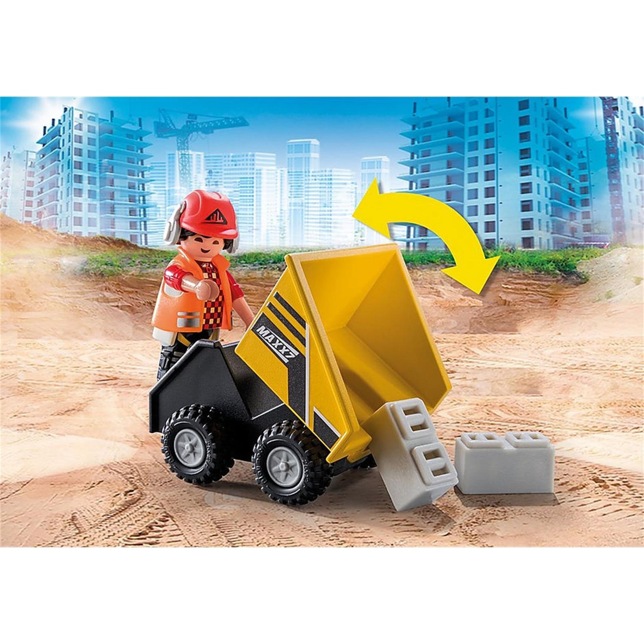 Voir la diapositive 4 : PLAYMOBIL City Action Site de travaux avec camion et ouvriers