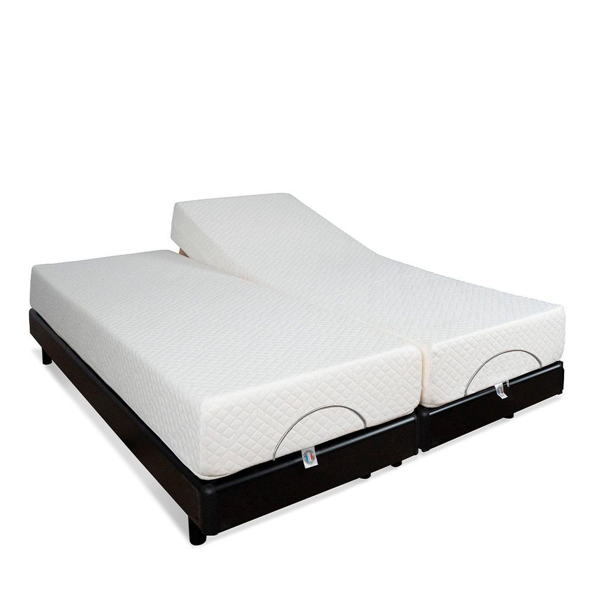Voir la diapositive 2 : BELLECOUR BELLECOUR LITERIE | Ensemble Duo SUPERFLEX | Sommiers électriques + Matelas Mémoire de forme