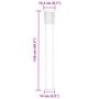 Voir la diapositive 6 : VIDAXL Lampadaires d'exterieur et sortie 3pcs argente acier inoxydable