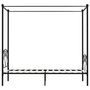 Voir la diapositive 4 : VIDAXL Cadre de lit a baldaquin Noir Metal 90 x 200 cm