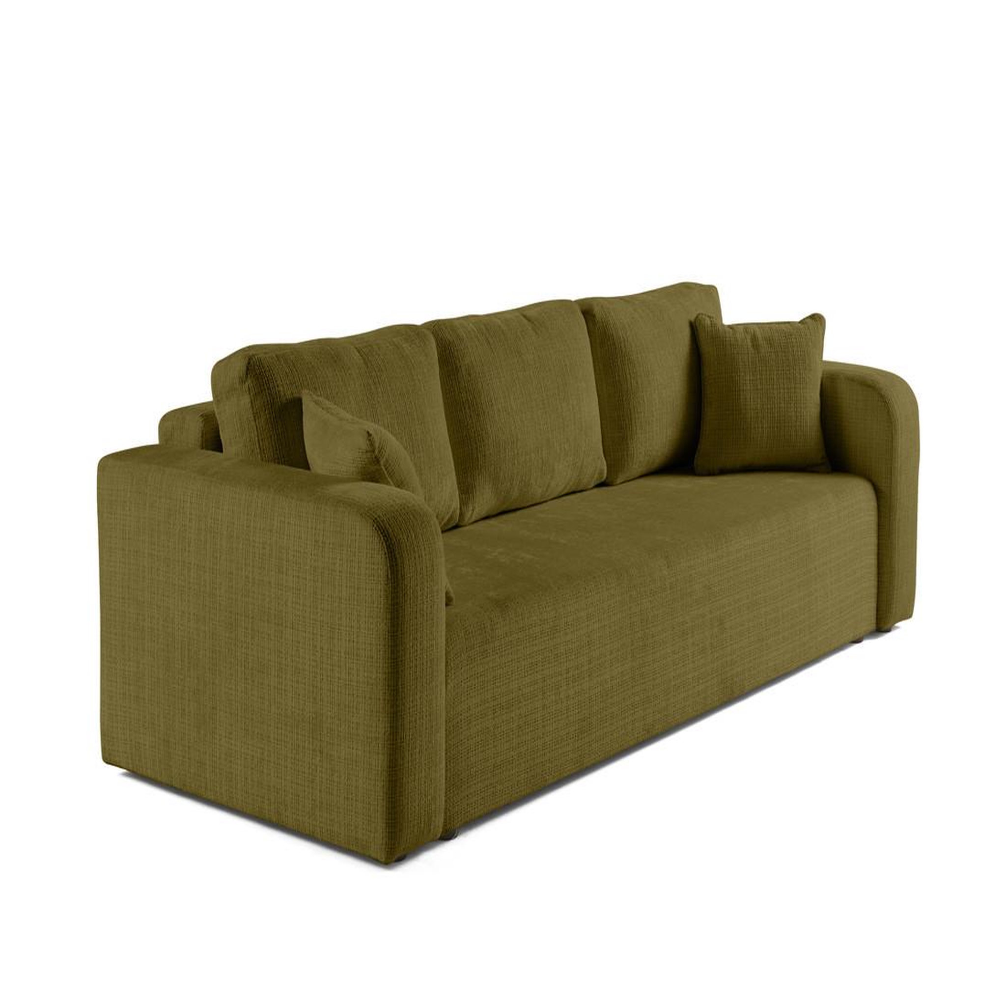 Voir la diapositive 6 : BEST MOBILIER Miro - canapé droit 3 places - convertible avec coffre - en velours texturé