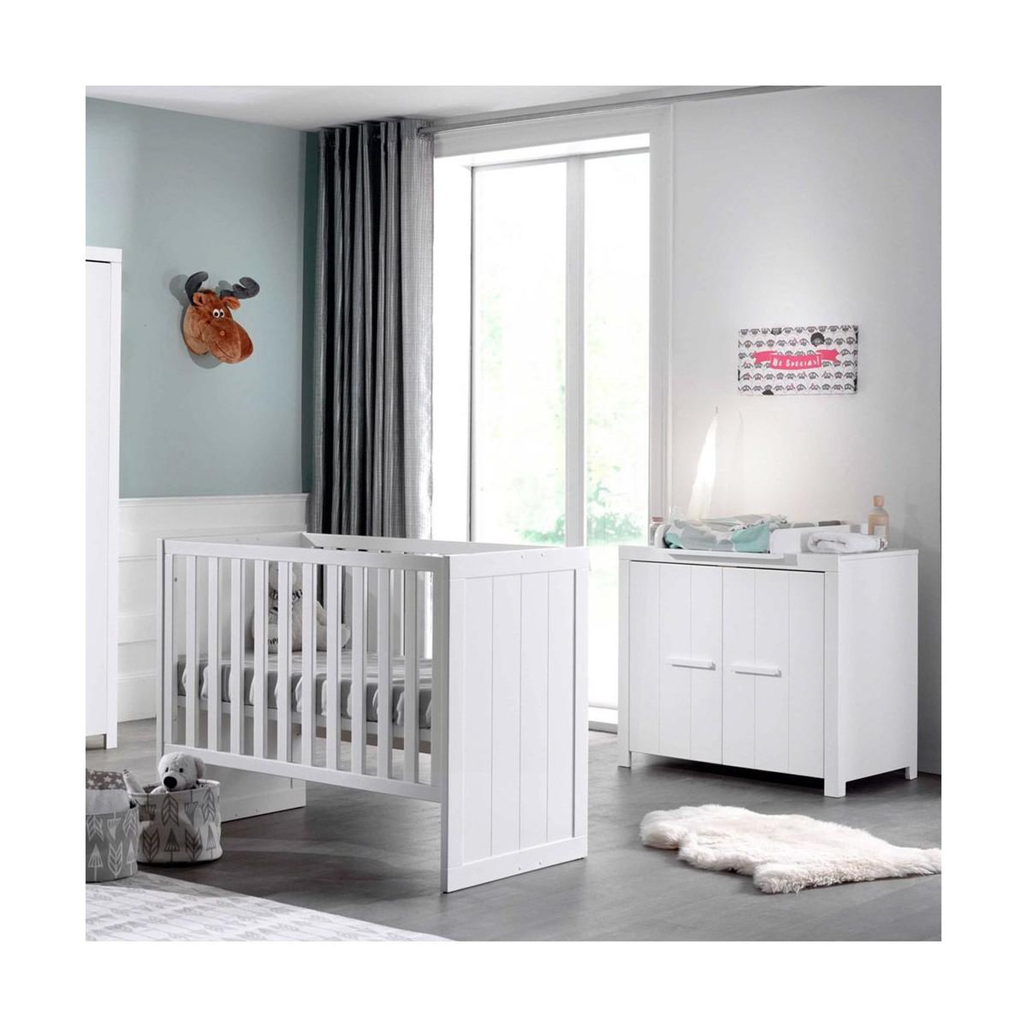 Voir la diapositive 3 : Paris Prix Plan à Langer pour Commode  Erik  76cm Blanc