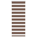 VIDAXL Store zebre marron 55x100 cm largeur du tissu 50,9 cm polyester