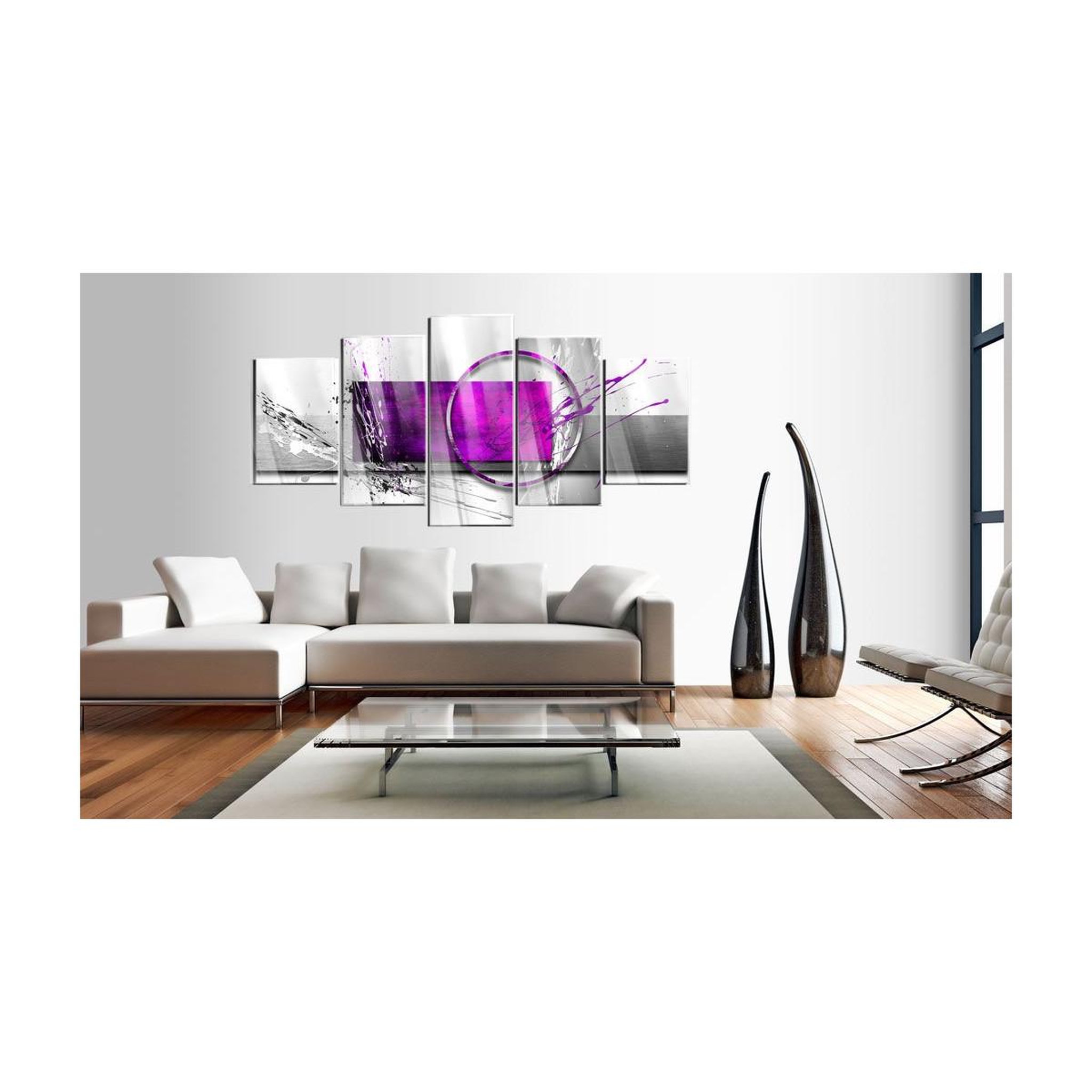 Voir la diapositive 2 : Paris Prix Tableau sur Verre Acrylique  Purple Expression