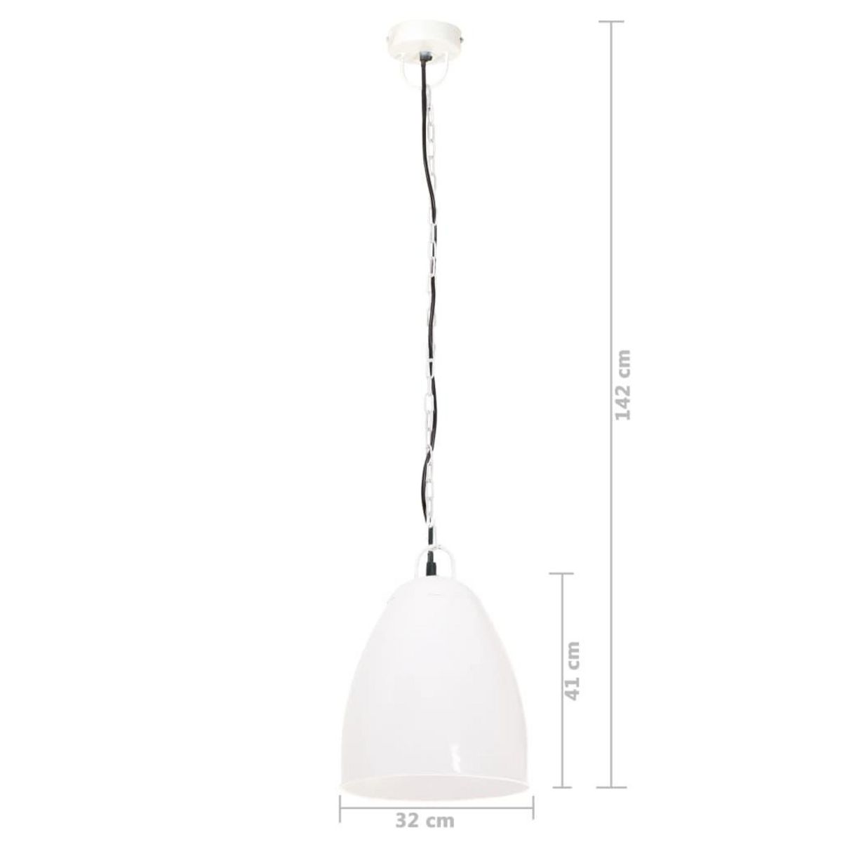 VIDAXL Lampe suspendue industrielle 25 W Blanc Rond 32 cm E27